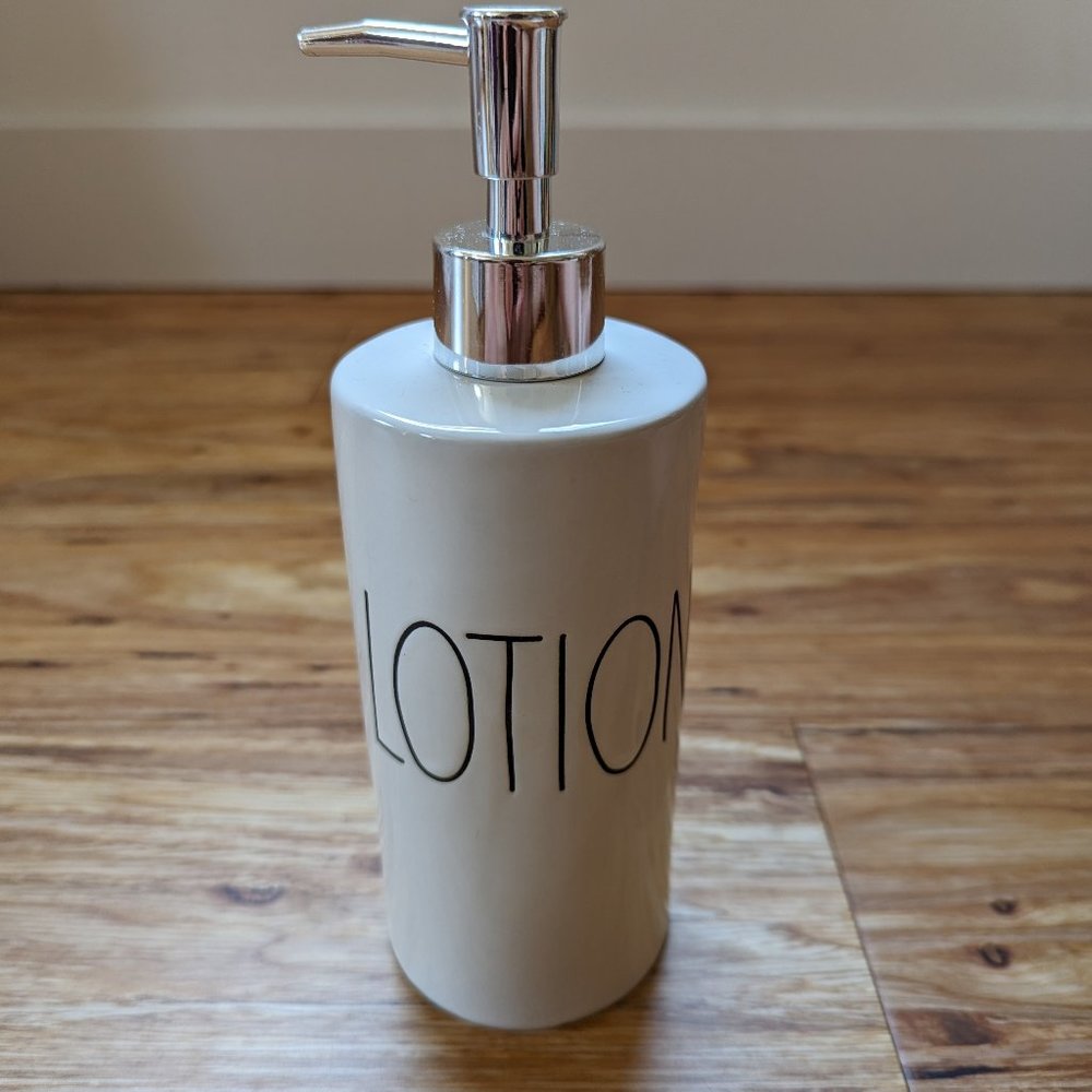 Rae Dunn "Lotion" Bathroom dispenser with Pump